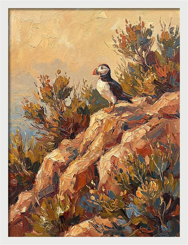 Puffin On A Mediterranean Rock