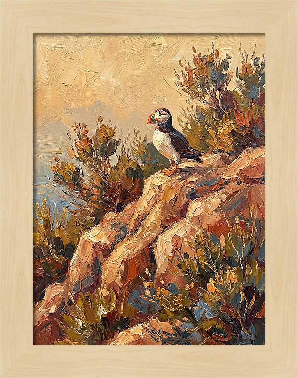 Puffin On A Mediterranean Rock