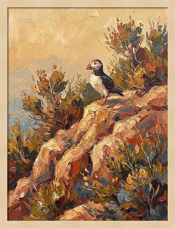 Puffin On A Mediterranean Rock