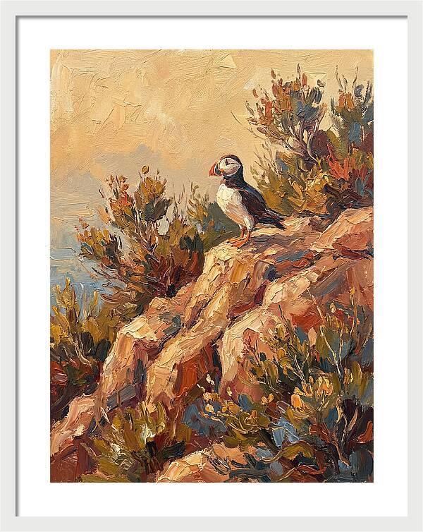 Puffin On A Mediterranean Rock