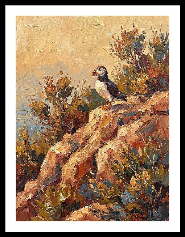 Puffin On A Mediterranean Rock