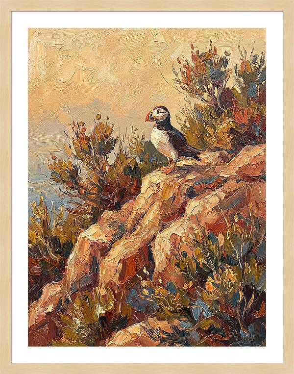 Puffin On A Mediterranean Rock