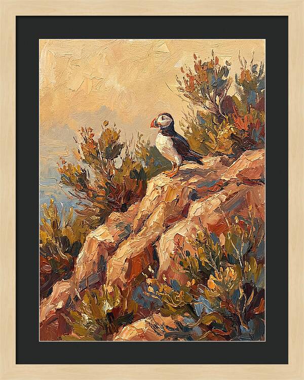 Puffin On A Mediterranean Rock