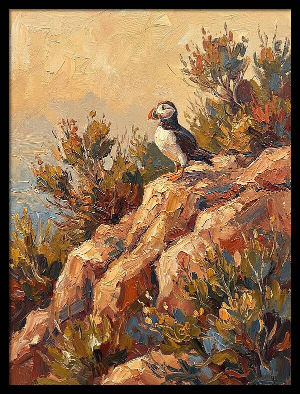 Puffin On A Mediterranean Rock