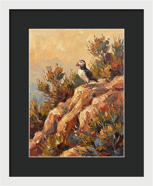 Puffin On A Mediterranean Rock