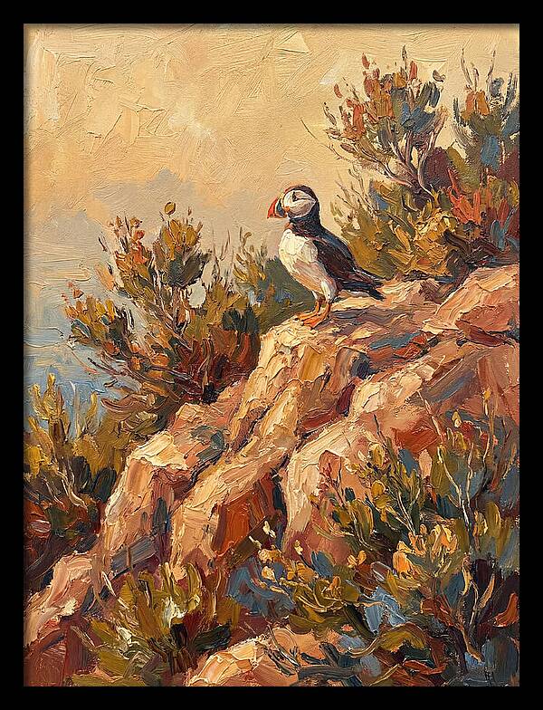 Puffin On A Mediterranean Rock