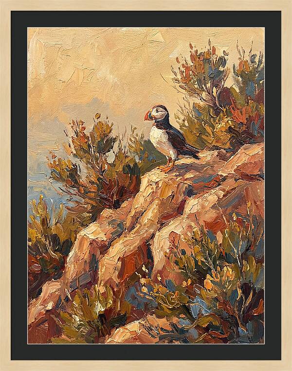 Puffin On A Mediterranean Rock
