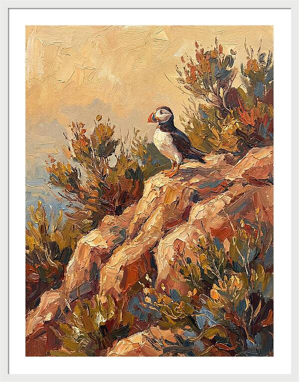Puffin On A Mediterranean Rock