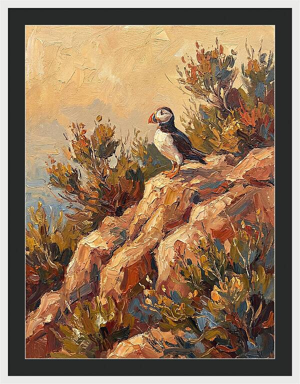 Puffin On A Mediterranean Rock