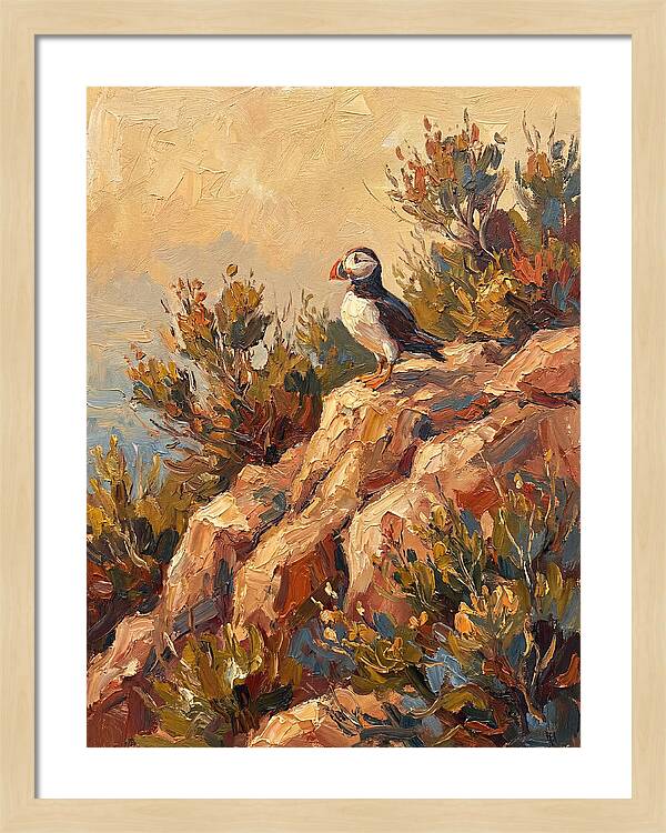 Puffin On A Mediterranean Rock