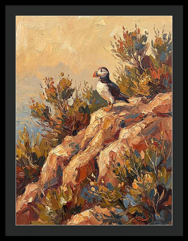 Puffin On A Mediterranean Rock
