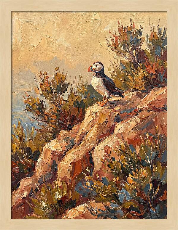 Puffin On A Mediterranean Rock