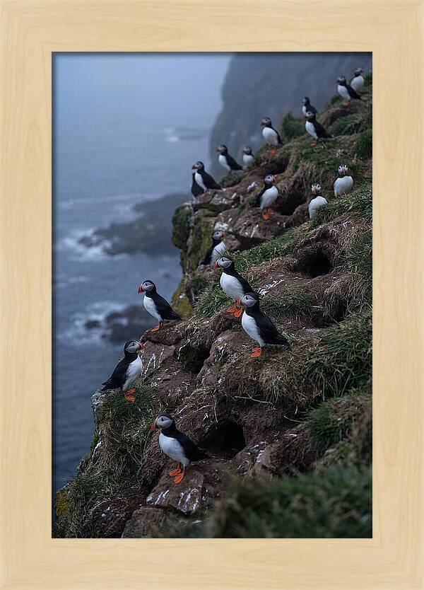 Puffins At Sunrise