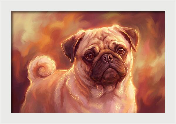 Pug Bathed In Warm Light
