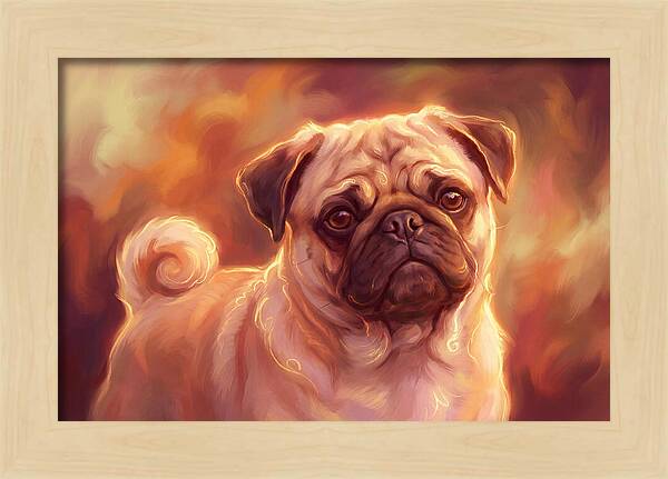 Pug Bathed In Warm Light