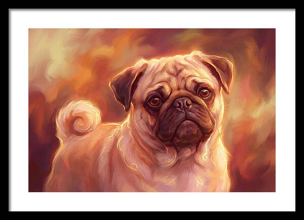 Pug Bathed In Warm Light