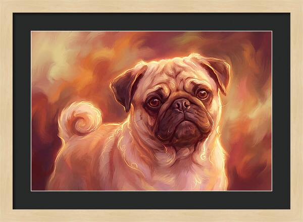 Pug Bathed In Warm Light