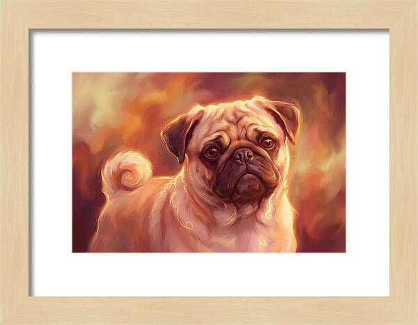 Pug Bathed In Warm Light