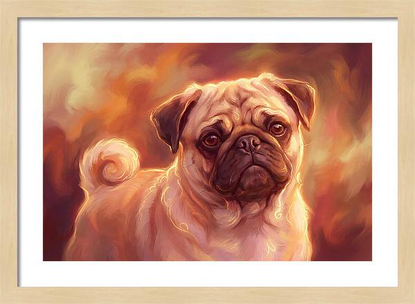 Pug Bathed In Warm Light