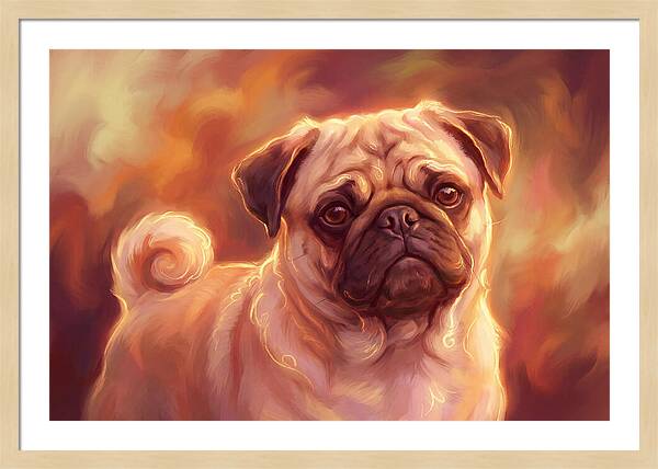 Pug Bathed In Warm Light