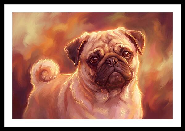 Pug Bathed In Warm Light