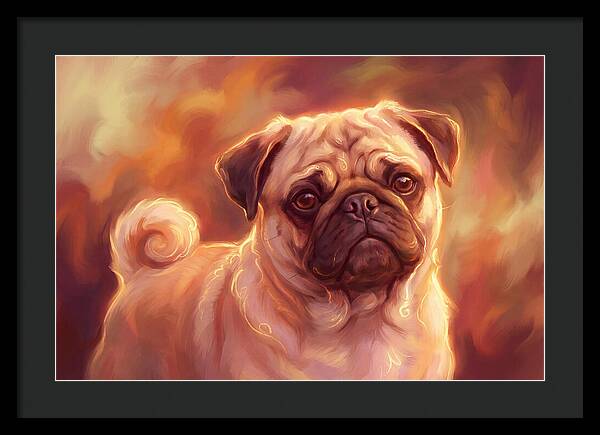 Pug Bathed In Warm Light
