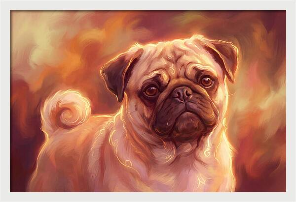 Pug Bathed In Warm Light