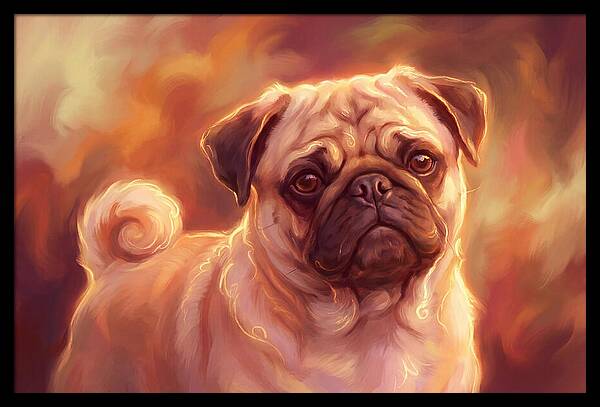 Pug Bathed In Warm Light