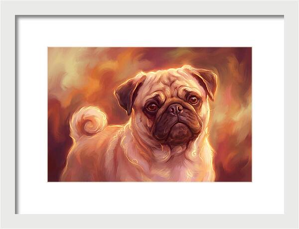 Pug Bathed In Warm Light