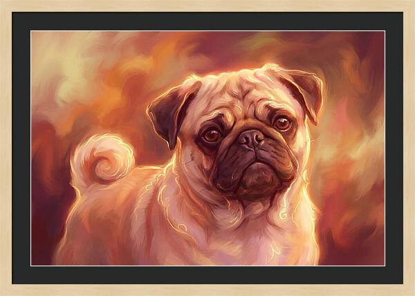 Pug Bathed In Warm Light