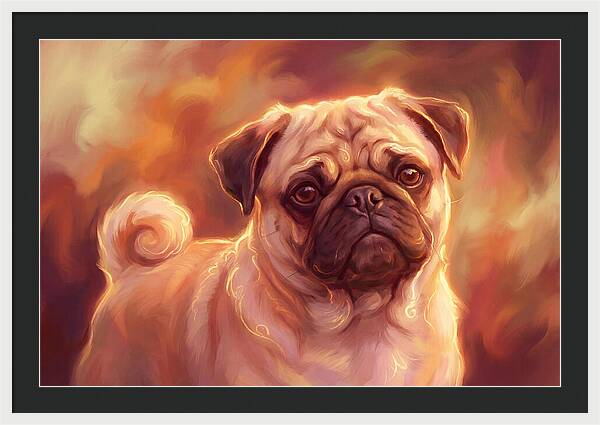 Pug Bathed In Warm Light