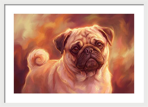 Pug Bathed In Warm Light