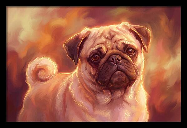 Pug Bathed In Warm Light