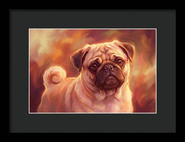 Pug Bathed In Warm Light