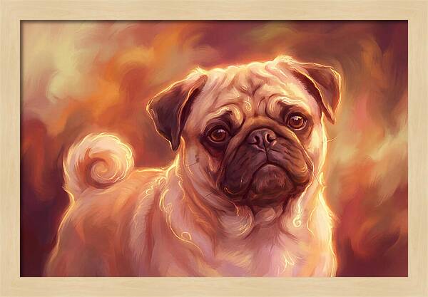 Pug Bathed In Warm Light
