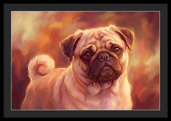 Pug Bathed In Warm Light