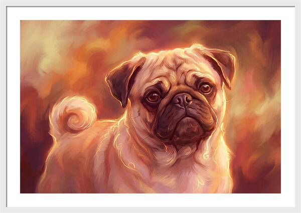 Pug Bathed In Warm Light