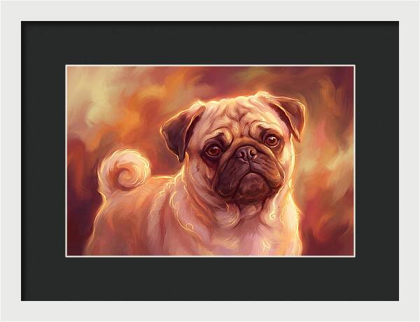 Pug Bathed In Warm Light