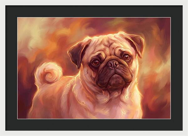 Pug Bathed In Warm Light