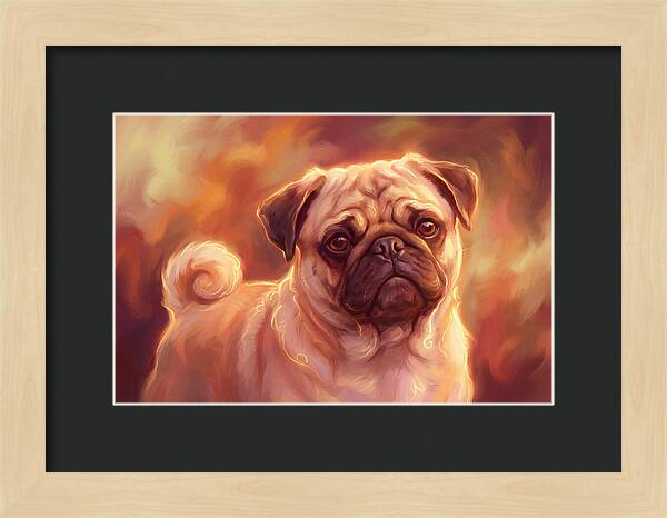 Pug Bathed In Warm Light