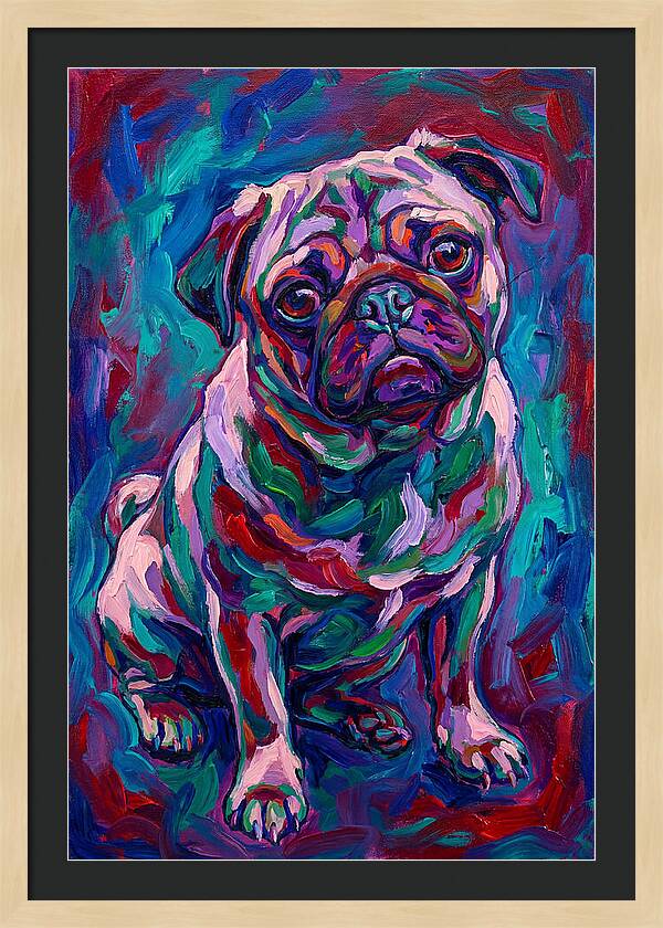 Pug In Vibrant Colors