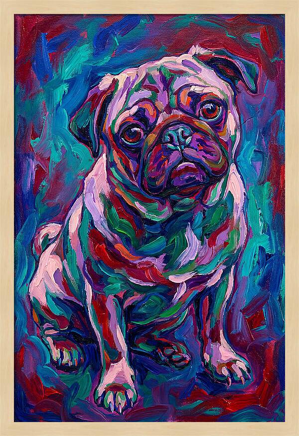 Pug In Vibrant Colors