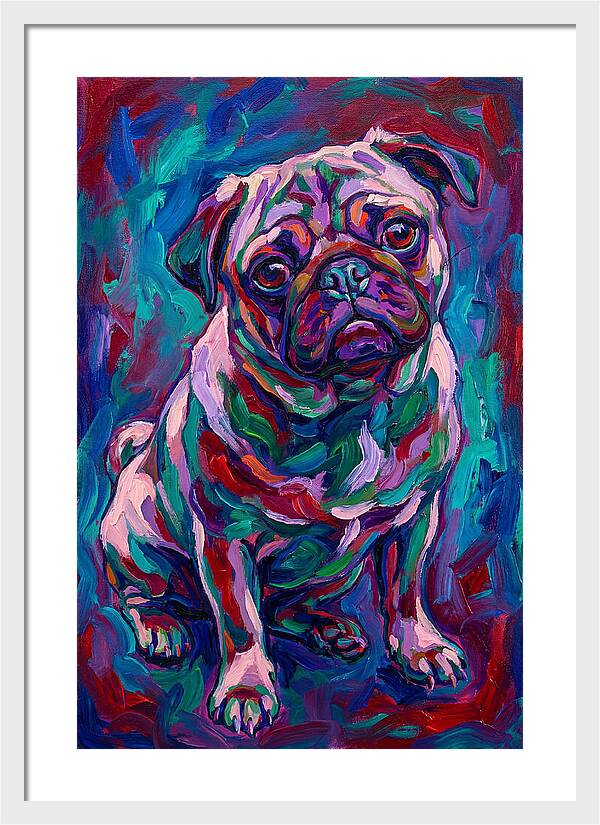 Pug In Vibrant Colors