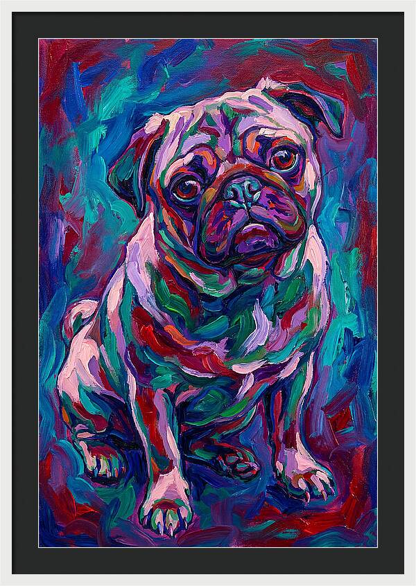 Pug In Vibrant Colors
