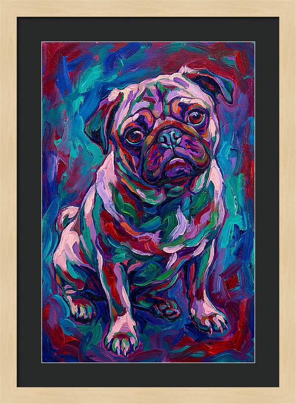 Pug In Vibrant Colors