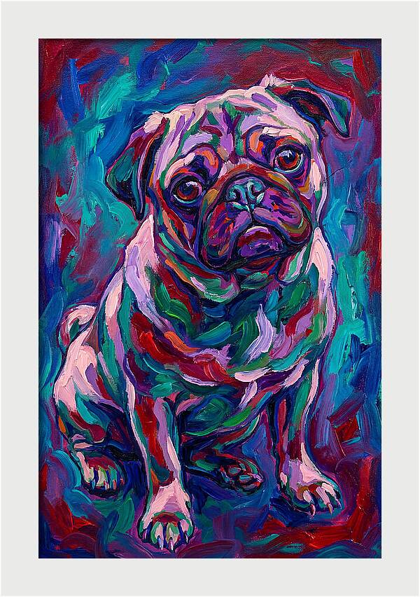 Pug In Vibrant Colors