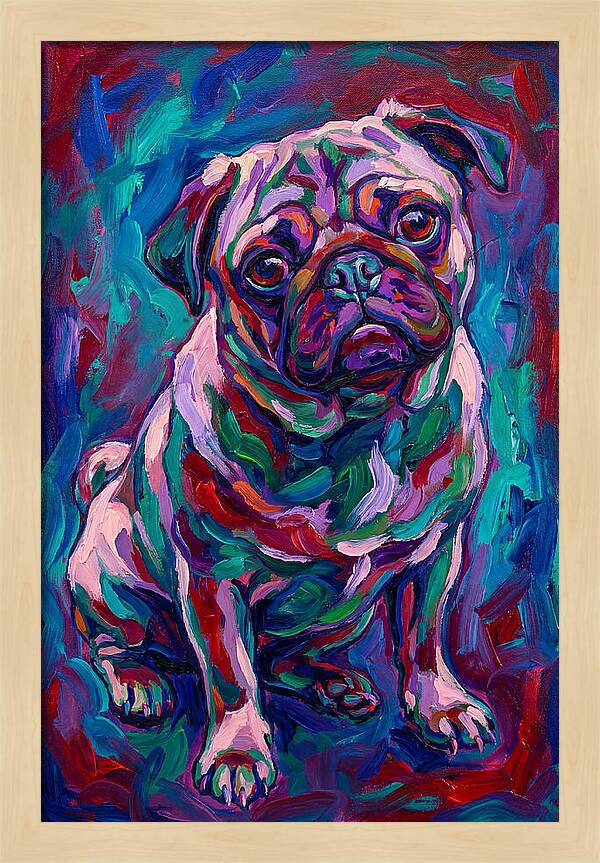 Pug In Vibrant Colors