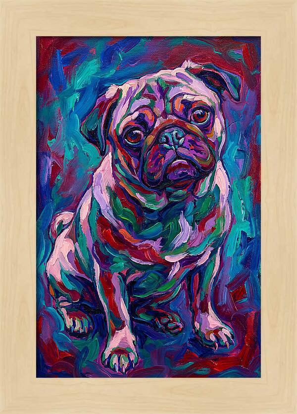 Pug In Vibrant Colors