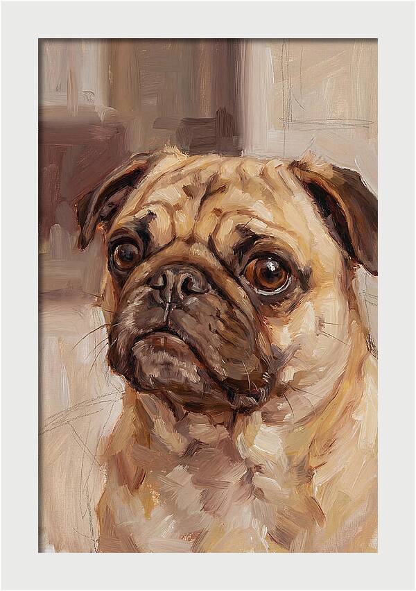 Pug Portrait In Natural Light