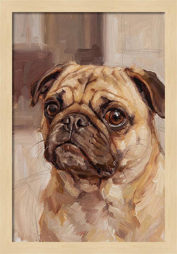 Pug Portrait In Natural Light